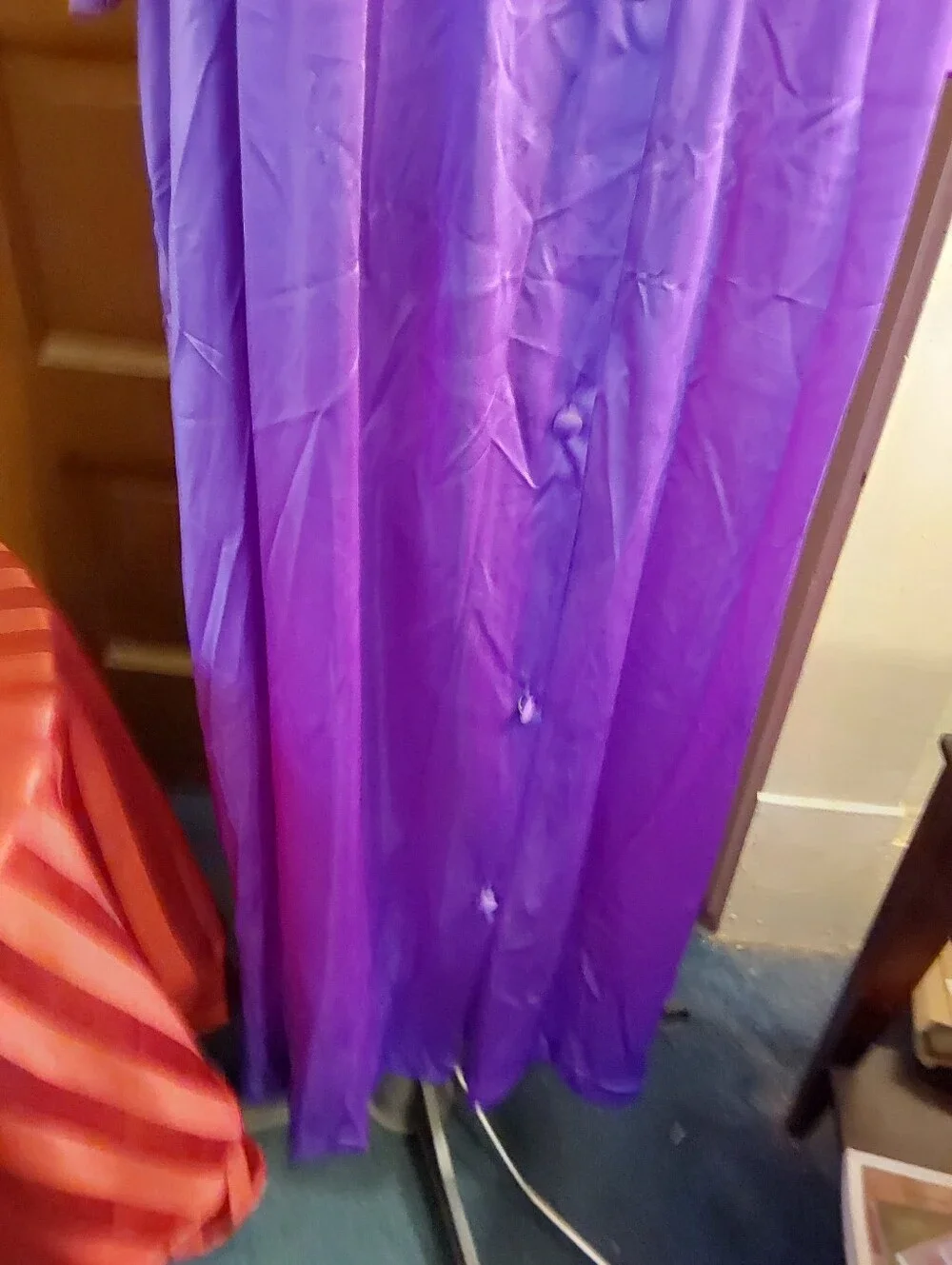 Vintage Lorraine Purple Nylon Robe, 1970s New Old Stock, 2X